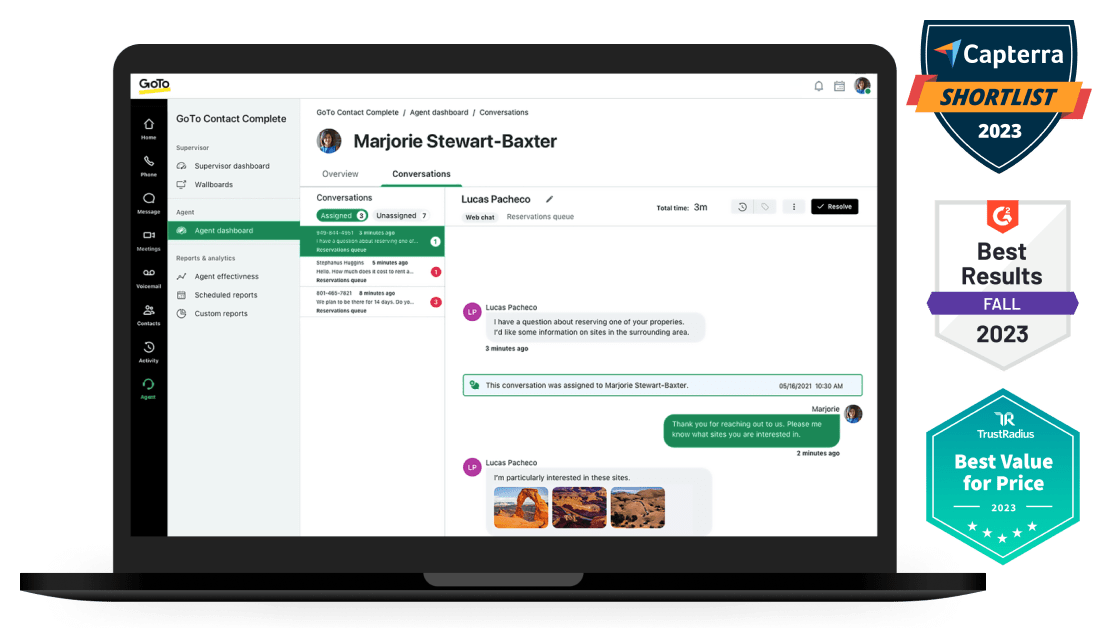 GoTo Connect's award-winning Complete CX platform.