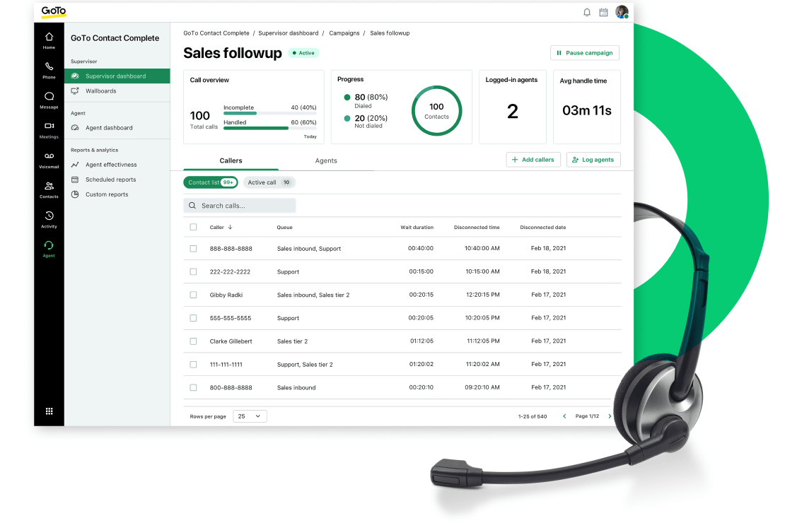 Route customer calls and follow-ups with GoTo Connect Complete CX.